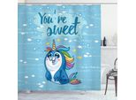 Abakuhaus Tenda Da Doccia Unicorno, Unicorno, Opaca, Incl. 12 Anelli, Resistente A Batteri E Muffe, 175 X 200 Cm, Multicolore