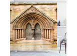 Abakuhaus Tenda Da Doccia Rustica, Porta Medievale, Impermeabile, Incl. 12 Anelli, Resistente A Batteri E Muffe, 175 X 240 Cm, Color Crema