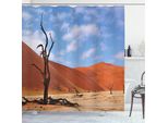 Abakuhaus Tenda Da Doccia Naturale, Albero Solitario Nel Deserto, Resistente A Batteri E Muffe, Incl. 12 Ganci Lavabile Elegante Stampa Digitale, 175 X 180 Cm, Marrone Blu