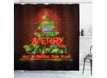 Abakuhaus Tenda Da Doccia Natalizia, Campo Innevato Invernale, Impermeabile, Incl. 12 Anelli, Resistente A Batteri E Muffe, 175 X 200 Cm, Multicolore