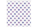 Abakuhaus Tenda Da Doccia Viola, Colori Acquerellati, Stile Retrò Nostalgico, Motivo Classico A Tema Asilo Nido, Tessuto, Set Decorativo Per Bagno Con Ganci, 175X240 Cm, Viola Blu