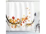 Abakuhaus Tenda Da Doccia Con Foglie, Foglie Autunnali E Albero, Opaca All'acqua, Incl. 12 Anelli, Resistente A Batteri E Muffe, 175 X 200 Cm, Multicolore