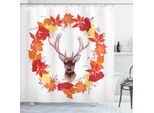 Abakuhaus Tenda Da Doccia Fallen, Foglie Autunnali Maple Leaf, Impermeabile, Incl. 12 Anelli, Resistente A Batteri E Muffe, 175 X 200 Cm, Giallo Arancione
