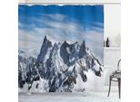 Abakuhaus Tenda Da Doccia Naturale, Spring Scene Montagna, Acqua Opaca Incl. 12 Anelli Lunga Durata Resistente A Batteri E Muffe, 175 X 200 Cm, Verde Blu