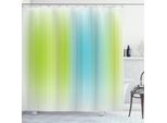 Abakuhaus Tenda Da Doccia Moderna, Strisce Digitali Verticali, Resistente A Batteri E Muffe, Incl. 12 Ganci Lavabile Elegante Stampa Digitale, 175 X 180 Cm, Blu Verde