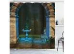 Abakuhaus Tenda Da Doccia Gotica, Bosco Incantato Oscuro, In Tessuto, Incl. 12 Ganci, Stampa Digitale, Colori Resistenti, Resistente Ai Batteri, 175 X 220 Cm, Blu-Grigio-Verde