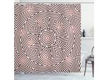 Abakuhaus Tenda Da Doccia Geometrica, Celtic Baroque Boho, Impermeabile, Incl. 12 Anelli, Resistente A Batteri E Muffe, 175 X 240 Cm, Beige Marrone