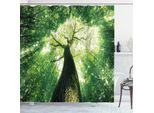 Abakuhaus Tenda Da Doccia Paesaggio, Raggi Estivi In Selvaggio, Opaca All'acqua, Incl. 12 Anelli, Resistente A Batteri E Muffe, 175 X 240 Cm, Verde