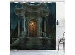 Abakuhaus Tenda Da Doccia Gotica, Roman Pavilion Mystic, Resistente A Batteri E Muffe, Incl. 12 Ganci Lavabile Elegante Stampa Digitale, 175 X 180 Cm, Blu Petrolio Arancione