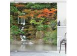 Abakuhaus Tenda Da Doccia Waterfall, Mattina Nebbiosa Naturale, Opaca, Incl. 12 Anelli, Resistente A Batteri E Muffe, 175 X 240 Cm, Arancione Marrone