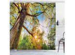 Abakuhaus Tenda Da Doccia Paesaggio, Ramo Pastorale, Opaca, Incl. 12 Anelli, Resistente A Batteri E Muffe, 175 X 200 Cm, Verde Blu