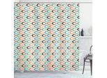 Abakuhaus Tenda Da Doccia Retrò, Vita Nell'acqua Pesci Di Mare, Acqua Opaca Incl. 12 Anelli Resistente A Batteri E Muffe, 175 X 240 Cm, Salmone Marrone Turchese