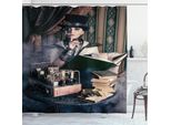 Abakuhaus Tenda Da Doccia Gotica, Steampunk Vendemmia Femminile, Impermeabile, Incl. 12 Anelli, Resistente A Batteri E Muffe, 175 X 240 Cm, Verde Acqua