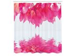 Abakuhaus Tenda Da Doccia Naturale, Bouganville In Fiore, Petali Di Fiori, Stampa Esotica Femminile Con Motivi Acquatici, Tessuto, Set Decorativo Per Bagno Con Ganci, 175X240 Cm, Rosa Shocking