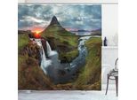 Abakuhaus Tenda Da Doccia Naturale, Cascade Stream-Wildlife, Opaca, Con 12 Anelli Inclusi, Resistente A Batteri E Muffe, 175 X 240 Cm, Multicolore