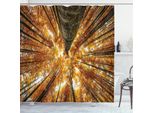 Abakuhaus Tenda Da Doccia Paesaggio, Acero Canadese Idilliaco, Opaca, Incl. 12 Anelli, Resistente A Batteri E Muffe, 175 X 240 Cm, Arancione Marrone