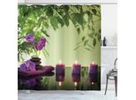 Abakuhaus Tenda Da Doccia Zen, Candele Spa Orchidee Bloom, Impermeabile, Incl. 12 Anelli, Resistente A Batteri E Muffe, 175 X 200 Cm, Verde Chiaro Verde Felce