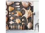 Abakuhaus Tenda Da Doccia Rustica, Land Beach Shell, Impermeabile, Incl. 12 Anelli, Resistente A Batteri E Muffe, 175 X 200 Cm, Multicolore
