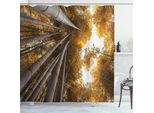 Abakuhaus Tenda Da Doccia Asiatica, Paesaggio Autunnale Con Bambù, Opaca, Incl. 12 Anelli, Resistente A Batteri E Muffe, 175 X 240 Cm, Giallo Marrone