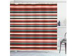 Abakuhaus Tenda Da Doccia A Righe, Vintage Anni '60 Rosso Nero, Stampa Personalizzata Incl. 12 Ganci Colori Resistenti Decorativa Con Colori Chiari, 175 X 220 Cm, Multicolore