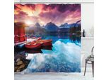 Abakuhaus Tenda Da Doccia Berg, Asia Meridionale Romantica, Opaca, Incl. 12 Anelli, Resistente A Batteri E Muffe, 175 X 240 Cm, Multicolore