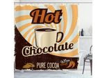 Abakuhaus Tenda Da Doccia Retrò, Retro Hot Beverage, Resistente A Batteri E Muffe, Incl. 12 Ganci Lavabile Elegante Stampa Digitale, 175 X 180 Cm, Multicolore
