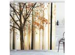 Abakuhaus Tenda Da Doccia Autunnale, Albero Nel Bosco, Opaca, Incl. 12 Anelli, Resistente A Batteri E Muffe, 175 X 240 Cm, Arancione Marrone