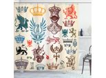 Abakuhaus Tenda Da Doccia Medievale, Barocca, Opaca, Con 12 Anelli Inclusi, Resistente A Batteri E Muffe, 175 X 240 Cm, Multicolore