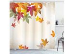 Abakuhaus Tenda Da Doccia Fallen, Foglie D'acero, Arte Pastello, Opaca, Incl. 12 Anelli, Resistente A Batteri E Muffe, 175 X 240 Cm, Multicolore