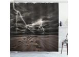 Abakuhaus Tenda Da Doccia Naturale, Blinkt Sandy Beach, Resistente A Batteri E Muffe, Incl. 12 Ganci Lavabile Elegante Stampa Digitale, 175 X 180 Cm, Grigio Marrone