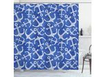 Abakuhaus Tenda Da Doccia Ocean, Marine Life Accessori, Impermeabile, Incl. 12 Anelli, Resistente A Batteri E Muffe, 175 X 200 Cm, Blu Azzurro E Bianco