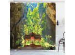 Abakuhaus Tenda Da Doccia Naturale, Latent Pavillion Cliff, Impermeabile, Inclusi 12 Anelli, Resistente A Batteri E Muffe, 175 X 240 Cm, Multicolore
