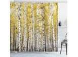 Abakuhaus Tenda Da Doccia Autunnale, Foglie Dorate Del Bosco, Acqua Opaca Incl. 12 Anelli Resistente A Batteri E Muffe, 175 X 240 Cm, Giallo E Grigio