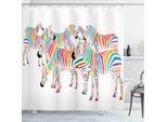 Abakuhaus Tenda Da Doccia Divertente, Animali Colorati, Opaca All'acqua, Incl. 12 Anelli, Resistente A Batteri E Muffe, 175 X 200 Cm, Multicolore