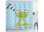 Abakuhaus Tenda Da Doccia Con Caricatura, Frog Prince A Pois, Opaca, Incl. 12 Anelli, Resistente A Batteri E Muffa, 175 X 240 Cm, Verde Blu