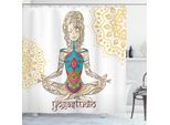 Abakuhaus Tenda Da Doccia Zen, Ragazza Meditante Mandala, Impermeabile, Incl. 12 Anelli, Resistente A Batteri E Muffe, 175 X 240 Cm, Multicolore