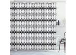 Abakuhaus Tenda Da Doccia Geometrica, Triangoli, Opaca, Incl. 12 Anelli, Resistente A Batteri E Muffe, 175 X 240 Cm, Bianca