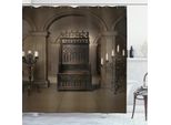 Abakuhaus Tenda Da Doccia Gotica, Castello Rinascimentale, Opaca, Incl. 12 Anelli, Resistente A Batteri E Muffe, 175 X 200 Cm, Beige Marrone