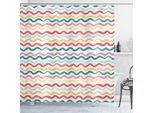 Abakuhaus Tenda Da Doccia A Righe, Linee Ondulate Boho, Ruvida, In Tessuto, Incl. 12 Ganci, Stampa Digitale, Colori Resistenti, Durevole, Resistente Ai Batteri, 175 X 220 Cm, Multicolore