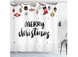 Abakuhaus Tenda Da Doccia Noel, Parole Moderne, Opaca All'acqua, Incl. 12 Anelli, Resistente A Batteri E Muffe, 175 X 240 Cm, Multicolore
