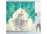 Abakuhaus Tenda Da Doccia Gialla, Eastern Chakra, Acqua Opaca, Incl. 12 Anelli, Resistente A Batteri E Muffe, 175 X 200 Cm, Giallo Terra