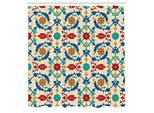 Abakuhaus Tenda Da Doccia Marocchina, Motivi Artistici Orientali Nostalgici, Decorazioni Floreali Di Ispirazione Barocca, Tessuto Etnico, Set Decorativo Per Bagno Con Ganci, 175X240 Cm, Multicolore