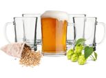 Sendez 6 Bicchieri Da Birra Con Manico 500Ml Boccale Da Birra Boccali Da Birra Bicchiere Da Birra Boccale Da Birra In Vetro