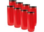 8X Candela Grave (No.3) Bruciatore Da Giorno, Durata Di Combustione: 75 Ore, Colore: Rosso