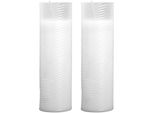 Confezione Da 2 Candele Di Ricambio / Candele Di Ricarica N5 Bianco In Formato 24 Cm