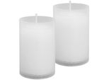 Confezione Da 2 Candele Di Ricambio / Candele Di Ricarica N2 Bianco In Formato 9 Cm