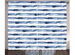 Abakuhaus Tenda Rustica Harbor Stripes, Pennello Acquerello, Tenda Universale Per Soggiorno Con Passanti E Ganci, 280 X 175 Cm, Blu Notte Bianco