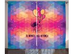 Abakuhaus Tenda Rustica Astronaut, Doodle Space Man, Tende Universali Per Soggiorno Con Passanti E Ganci, 280 X 175 Cm, Multicolore Rosa