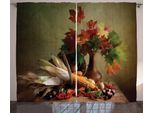 Abakuhaus Tenda Rustica Harvest, Foglie Autunnali, Tenda Universale Per Soggiorno Con Passanti E Ganci, 280 X 175 Cm, Multicolore