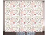 Abakuhaus Paris Tenda Rustica, Lovers In Streets Fiori, Soggiorno Tenda Universale Con Passanti E Ganci, 280 X 175 Cm, Rosa Essiccata Crema